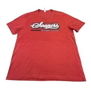Sooners University Of Oklahoma Shirt Unisex Size XL T-Shirt Red Short Sleeve